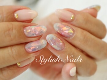 スタイリッシュネイルズ(Stylish Nails)/オフィス用にもオーロラホロ