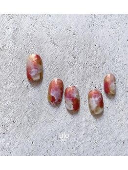 ウロネイルズ(ulo nails)/ピンクとゴールドのニュアンス