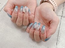 ネイル ビューティーマジック 葛西本店/ブルーマグネットネイル