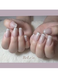 個性派フレンチネイル
