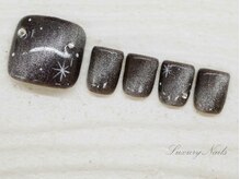 ラグジュアリーネイルズ オオミヤ(Luxury Nails Omiya)/マグネット*ブラックネイル