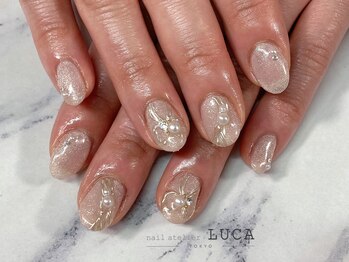 ネイルアトリエルカ(nail atelier LUCA)/W-177 大人ブライダルネイル