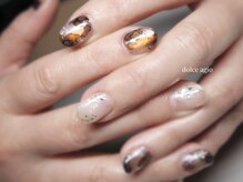 ドルチェ アージョ(dolce agio)の雰囲気(素材を重ねた、レイヤードニュアンスネイル。)