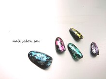 ネイルサロン ソウ 心斎橋店(Nail Salon Sou)/Colorfulホイルネイル★