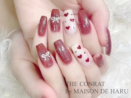 Valentine nails.