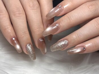 ラモ ネイル 大宮(Ramo)の写真/長さだしで指長効果◇爪が割れやすい方にもおすすめ♪特殊パーツも豊富◎大宮/中京区/京都