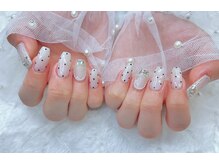 福松学園/ストーンフレンチネイル