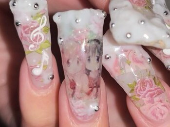 アニメ転写ネイル（別途料金）