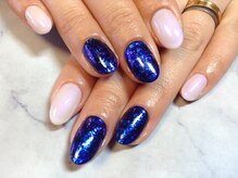 ラウト デコレーションアンドネイルサロン(Lauto Decoration&Nail Salon)/ブルー&ホワイトネイル