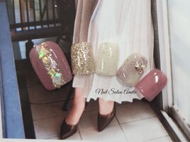 シェル大人綺麗nuance*foot Nail