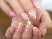 ネイルサロン シェル(Nail Salon SHELL)/個性派☆ミラーフレンチ
