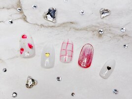 定額Design いちごネイル