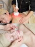 【小顔+痩身】RF高周波小顔+石膏60分+RF強力痩身リンパ60分計120
