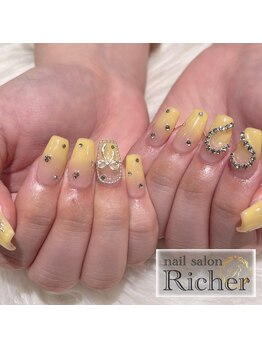 エスフィーネイルサロン リシェル(Esfy nailsalon Richer)/イエローグラデーション