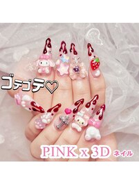 【チェックネイル】