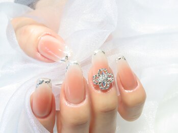 ネイルサロン べルフ(nail salon Verf)/チークネイル×ガラスフレンチ♪