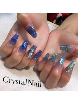 クリスタルネイル ボンベルタ橘店(CRYSTAL NAIL)/ラメグラデーションスカルプ