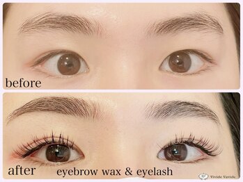 ビビデバビデ 月島店(Vivide Vavide)の写真/大人の悩み《目が小さくなった/華がない/あか抜けない》はお任せ！眉毛カットとエクステの同時施術も人気★