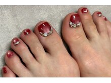 ネイルアンドアイラッシュスタジオ シュシュ(chouchou)/冬フットマグネットストーン