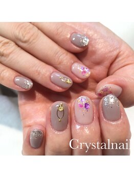 クリスタルネイル ボンベルタ橘店(CRYSTAL NAIL)/クラッシュシェルネイル