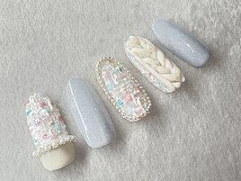 ツイードandニットネイル