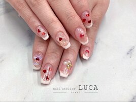 W-654 大人可愛いハートネイル