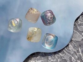 フット　親指アート　ニュアンス