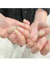 シンプルリボンネイル