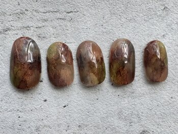 シープラスエー(C+A)/秋色異素材ニュアンスネイル