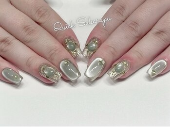 クイックスカルプ 高田馬場(Quick Sukarupu)/グリーンカラーネイル