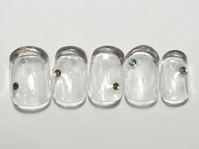 ネイルメゾン 渋谷店(NAIL MAISON)/クリアカラーストーン￥4500