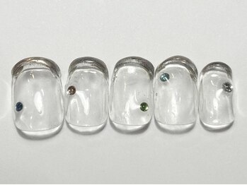 ネイルメゾン 渋谷店(NAIL MAISON)/クリアカラーストーン￥4500