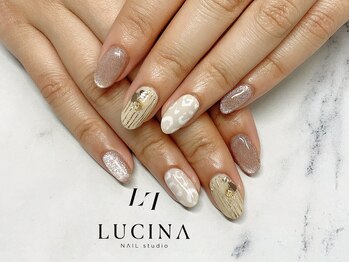 ネイルスタジオ ルキナ(LUCINA)/c-228 大人上品レオパードネイル