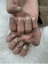 フラワーズネイル(flowers nail)/キラキラ マグネットフレンチ