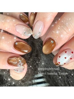 大人ガーリーネイル　by津野