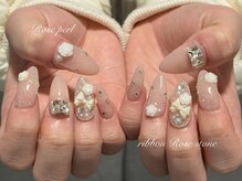 ワン 四条烏丸(One)/ガーリーな埋めつくしネイル