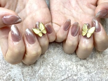 プリズム(PRISM)/ちょうちょパーツジェルネイル