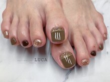 ネイルアトリエルカ(nail atelier LUCA)/M-457 大人上品ブラウンフット