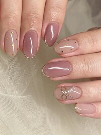 リボン×ドット