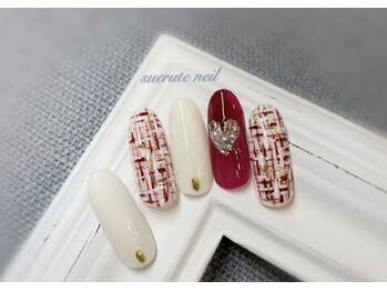 スエルテ ネイルサロン 北千住店/ツイードネイル　¥8000