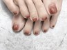 【nail☆ちゅるちゅる！】オフ、ケア込 フットワンカラー 