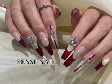 センスネイル 池袋店(Sense Nail)/赤フレンチデザイン