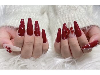 キアラネイルサロン/チップ長さだしワンカラー 