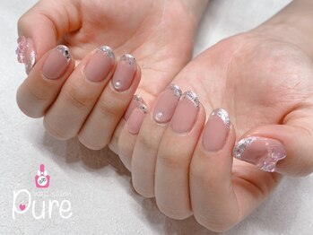 ピュア(Pure)/ガラスフレンチネイル