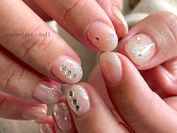 アプリシーエイトネイル(appreciate nail)/【ラメ】グラデーション♪