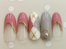 プルミエ ネイル(Premier Nail)/アーガイル＆フレンチ★定額
