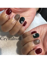 シンプルクリスマスカラーネイル