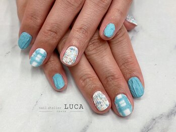 ネイルアトリエルカ(nail atelier LUCA)/M-6 リアルツイードネイル