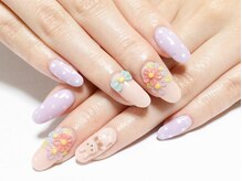 ネイルコレクション ピンク(Nail Collection Pink)/ジェル付け放題☆3Dうさぎリボン
