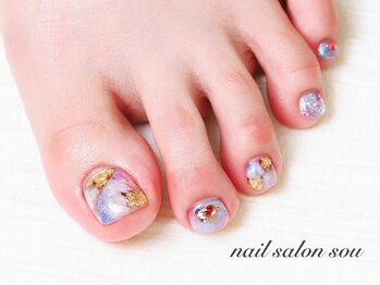 ネイルサロン ソウ 心斎橋店(Nail Salon Sou)/ニュアンスフットネイル
